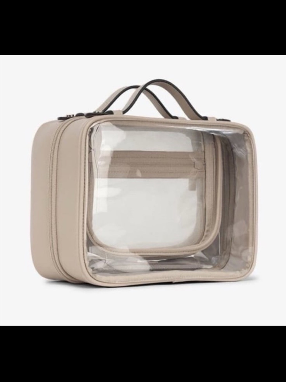 CALPAK clear makeup storage bag on the go travel bag for makeup